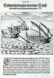 Vier Segelboote aus 
